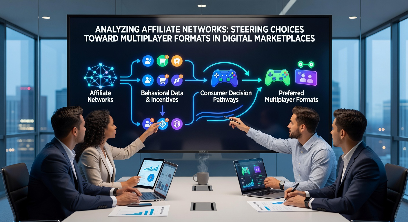 Analytics dashboard displaying affiliate referral trends toward multiplayer digital content