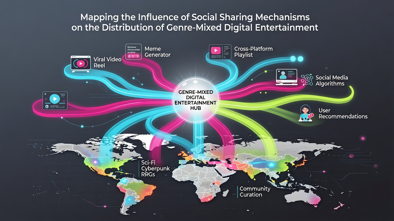 Network diagram showing social sharing pathways connecting open access repositories to users on multiple computing devices