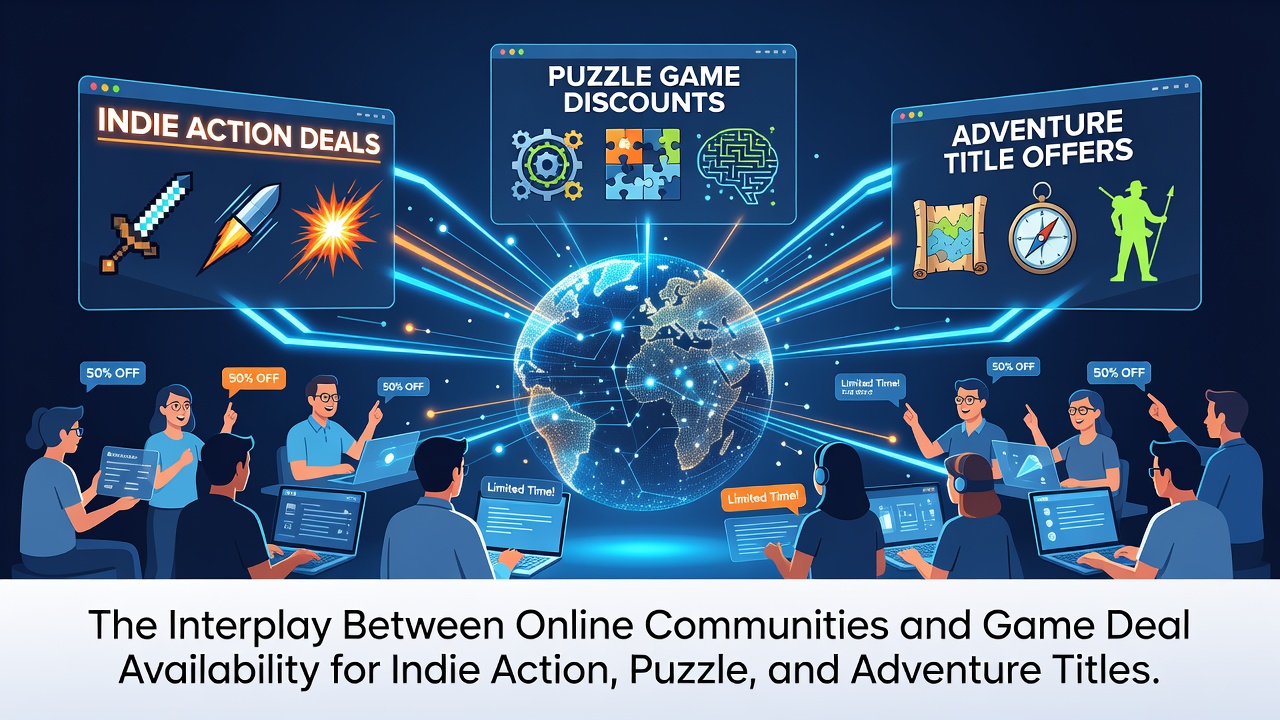 Online communities discussing indie game deals on forums and social platforms